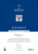 Společnost FREKO a.s. získala certifikát CRIF Business Elit