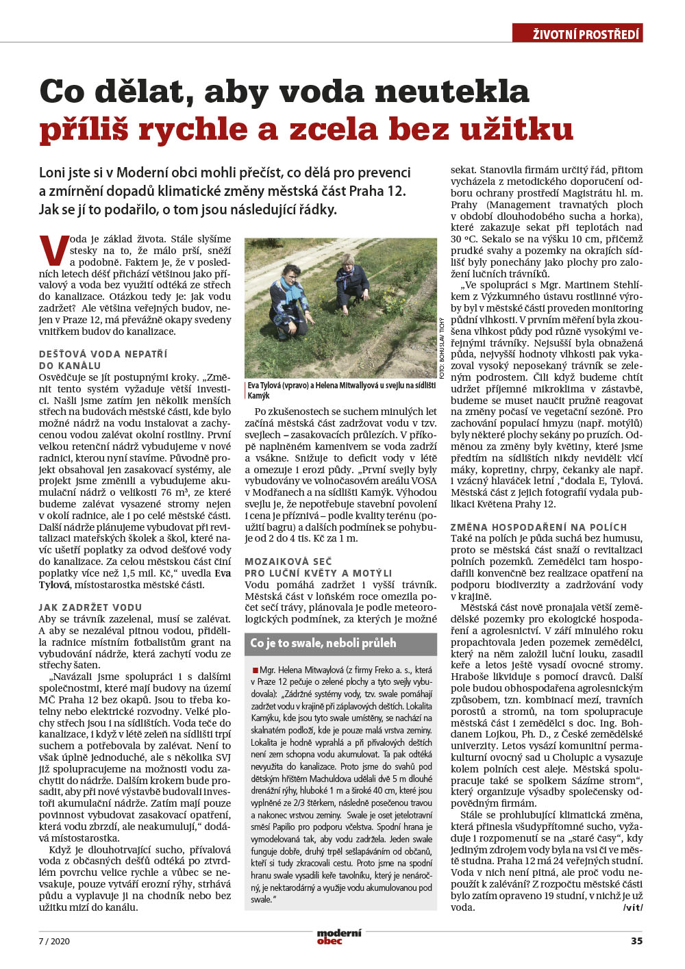 Napsali o nás – Moderní obec 07-2020